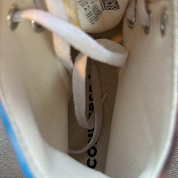 Converse Chuck Taylor All Star HI Tie Dye Baltic Blue University Red Sneakers - Picture 7 of 8